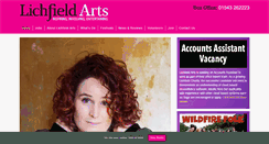 Desktop Screenshot of lichfieldarts.org.uk